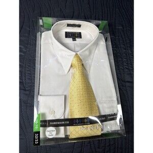 Vintage Alexander Julian Colours White Dress Shirt & Tie NOS 16-16½ 32/33 L
